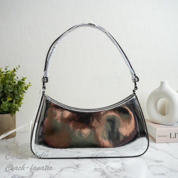 NWT Tory Burch Emerson Shoulder Bag in Silver - Picture 5 of 9